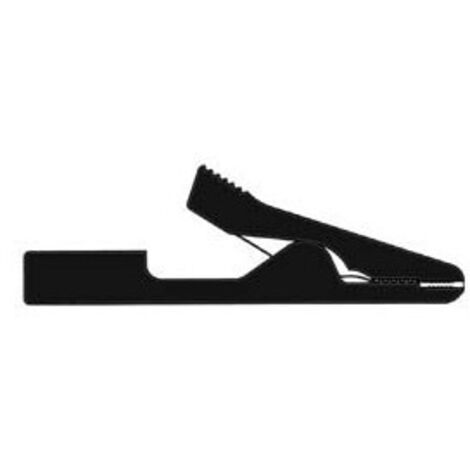 Pince crocodile isolee 2mm - noir (ma1)