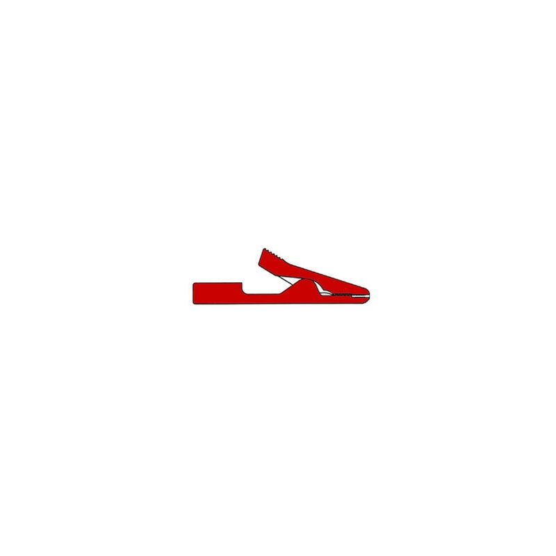 Pince crocodile isolee 2MM - rouge (MA1) Velleman HM3211