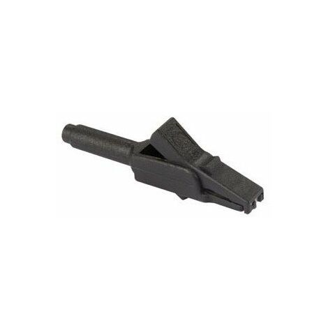 Pince crocodile isol,e, noir, connecteur femelle 4 mm - ma 260sh