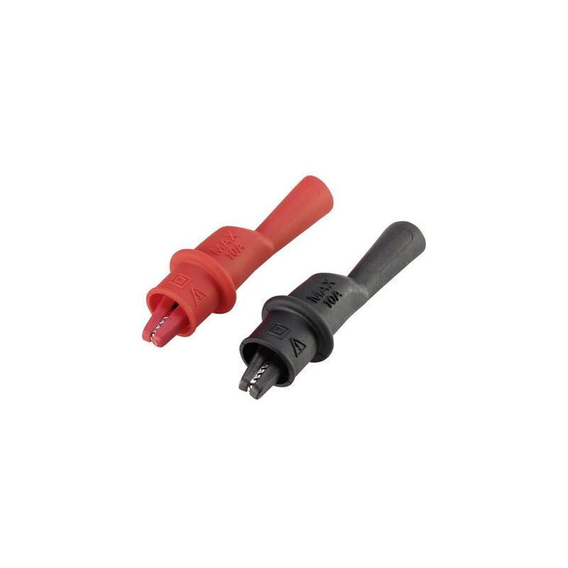 Voltcraft - MSK-104 pince crocodile connecteur mâle 4 mm cat iii 1000 v, cat iv 600 v noir, rouge VC-8083495