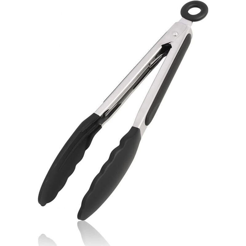 Pince Cuisine Silicone(23cm),Pince Cuisine Professionnel,Pince Alimentaire Résistante à La Chaleur, Pince Pour Air Fryer, Pipince De Cuisine