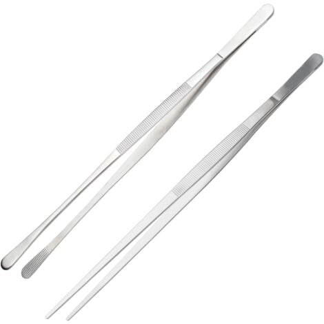 Pince Cuisine,Pince Cuisine INOX,Pince Cuisine Grande,Pince Precision Cuisine,Pince Épiler Cuisine,Pinces à Barbecue pour La Cuisson,Pince Plate Cuisine,2 Pièces,30cm