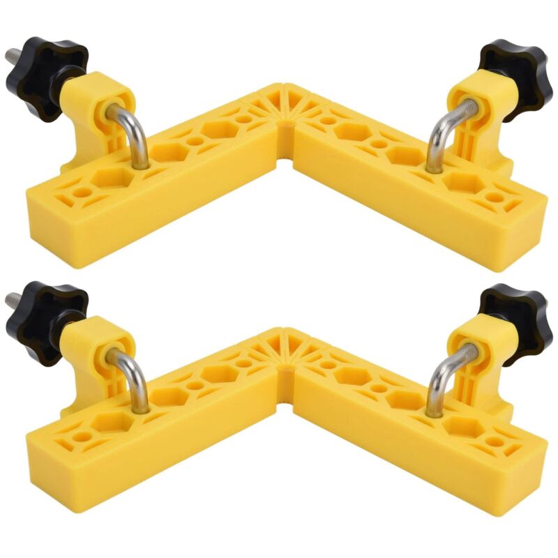 Pince d'angle de type L, outil de menuisier fixation précise équerre de positionnement à 90° pour cadres d'armoires pour l'assemblage de