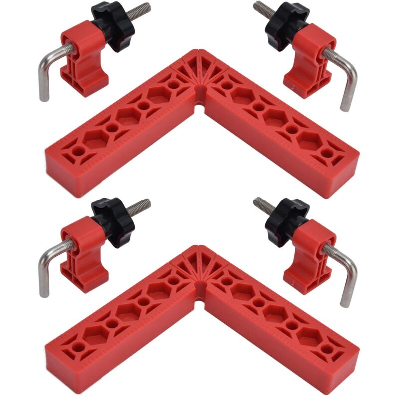 Pince d'angle de type L, outil de menuisier fixation précise équerre de positionnement à 90° pour cadres d'armoires pour l'assemblage de