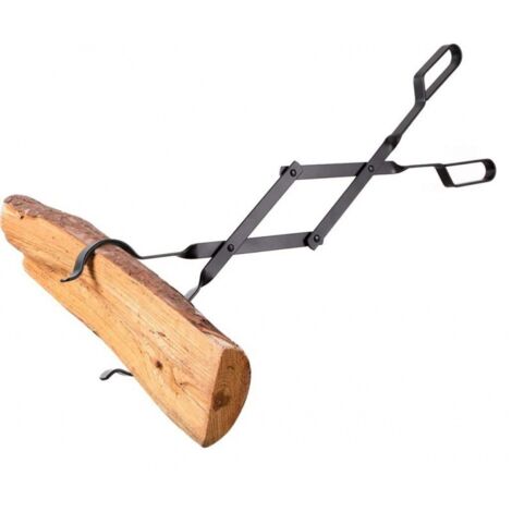 Pince de cheminée, pince à bûches, accessoire de cheminée pour foyers de camping, foyers d'intérieur et poêles d'extérieur, 66 cm