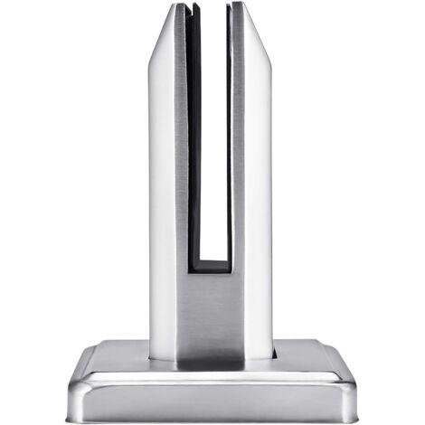 Pince de Clôture en Verre, Pince à Verre en Acier Inoxydable, Escaliers en Acier Inoxydable 304, Pour Garde-corps de Balustrade de Balcon de Piscine,Pour 8 – 12 Mm / 0,3 – 0,5 Po Verre (carré)