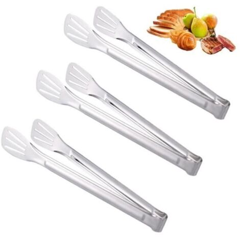 Pince de cuisine - Inox - 3 pièces - Multifonctionnelle - Antirouille - Ergonomique