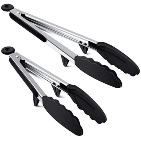 Pince de Cuisine - Professionnel - Acier Inoxydable - Silicone Alimentaire - Résistante à la Chaleur