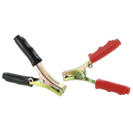 Pince de démarrage acier 120 ampères – Lot de 2 pinces – Conductivité élevée – Section de câble 25 mm² pour câbles de démarrage