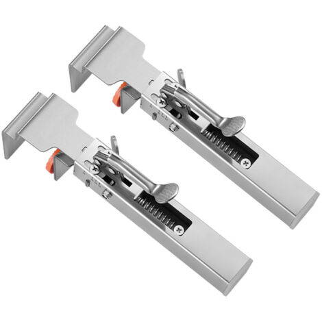 Pince de fixation de tiroir réglable en acier inoxydable, Clip à poignée solide et Stable pour Installation de meubles de bureau et d'armoire 2 pièces