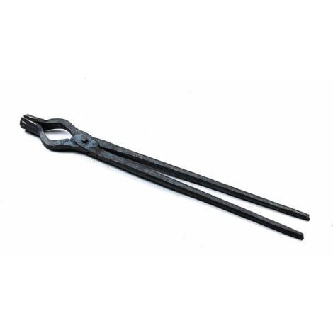 Pince de forge Tenailles de forge Pince à bouche ronde pour la fabrication de couteaux à enclume Pince de forge 460 mm pour l'ingénieur Forgeron Forge Noir