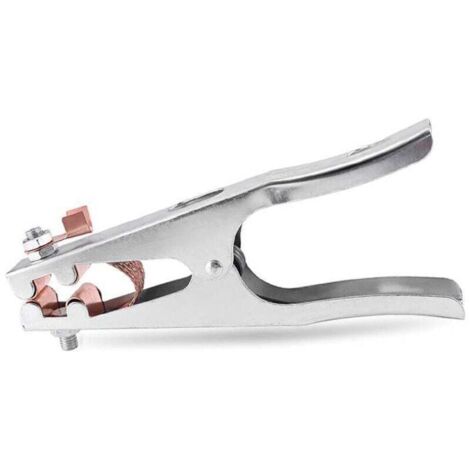 Pince de masse, pince soudure, 1 Pince de terre de soudage, Fait de fer + laiton, solide et durable, matériel de soudage professionnel, pour la plupart des machines à souder (500A)