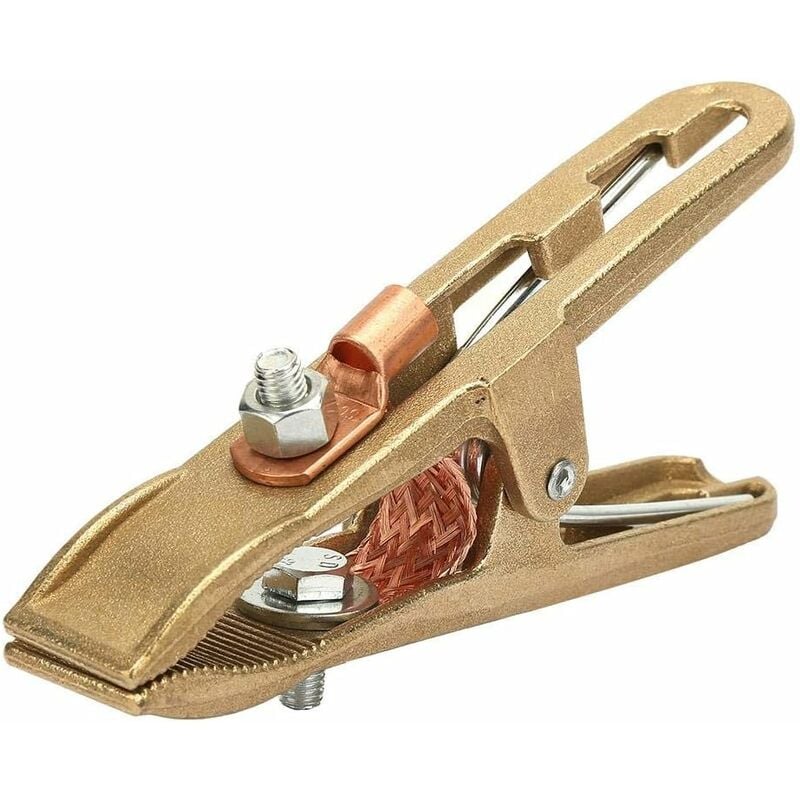 Pince de Masse Soudure, 500A Mâchoire Lourde en Laiton, Pince de Terre de Soudage pour Poste de Soudage Welder (260A/300A/500A)