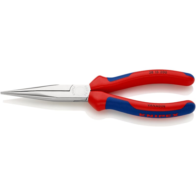 Knipex - 38 15 200 pour l'électronique et la mécanique de précision Pince plate à becs ronds droite Acier électrique Vana