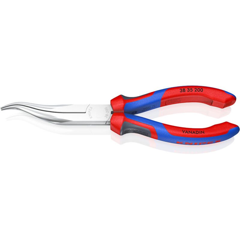 Knipex 38 35 200 pour l'électronique et la mécanique de précision Pince plate à becs ronds droite Acier électrique Vana