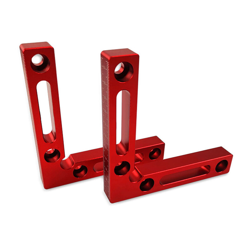 Linghhang - Pince de menuisier à angle droit 90 ° forme de l pour cadre en alliage d'aluminium avec règle de fixation d'angle pour le travail du bois