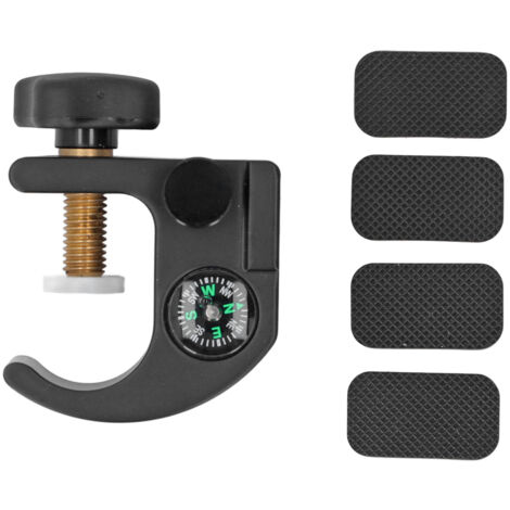 Pince de poteau GPS RTK, collecteur de Date, support réglable, guidon en alliage d'aluminium avec petite boussole