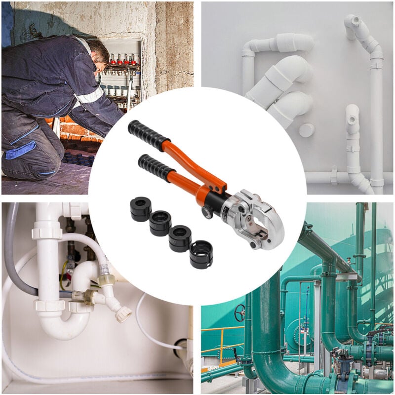 Gojoy - Pince de pressage hydraulique v Ø12-28mm pince de pressage de tuyau en cuivre mâchoires de pressage 8 tonnes