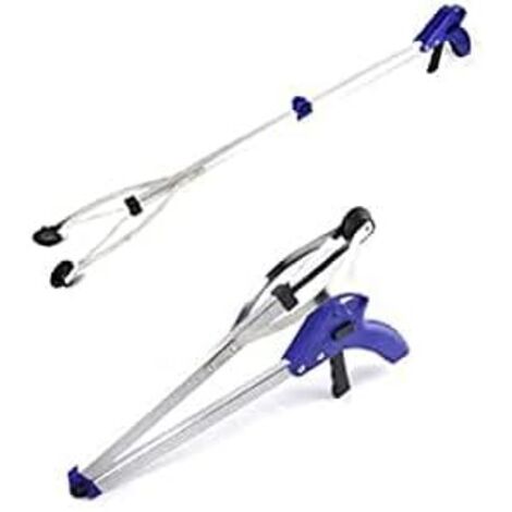 Pince de Ramassage Pliable, Accessoire Outil d'aide Handicapé en Aluminium, Pinces de Préhension Outils de Ramassage à Bras Long pour Ramasse-Déchets Jardin