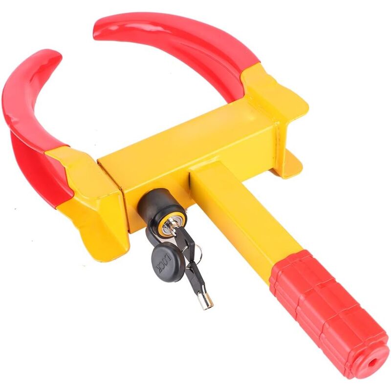Pince de sécurité de roue, Verrou de sécurité antivol avec clés, Serrure de serrage de roue à griffe robuste, Remorque de pneu de démarrage de pince