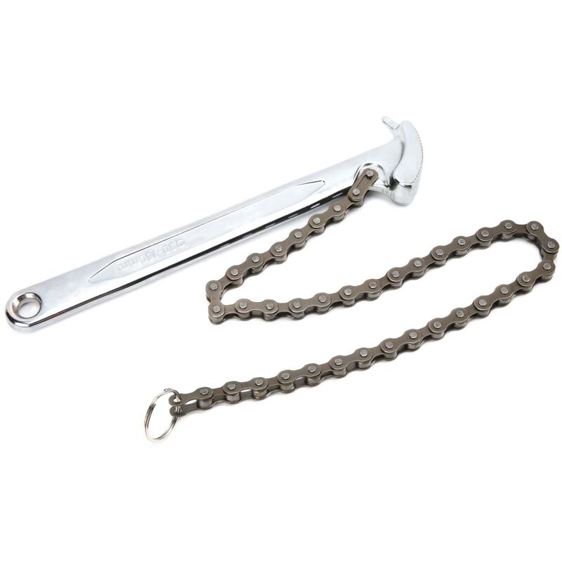 Ineasicer - Pince de serrage pour chaîne - Clé de verrouillage pour filtre à huile - Pince de verrouillage de chaîne de tuyau - Clé à filtre à huile