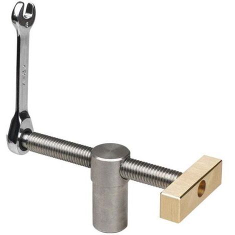 pince de serrage rapides pour établi de table avec 1 chien de banc pour trou de 20 mm, arrêt d'établi de positionnement et pinces rapides pour trou de 20 mm pour menuiserie，argent