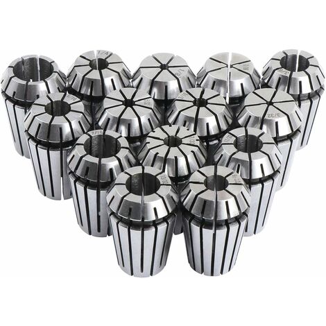 Pince de serrage Serrage ER20 - Mandrin de serrage de 1/16" à 1/2" - Support ER20 - Ensemble de pince à ressort 14 pièces