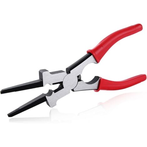 Pince de soudage multifonction 6 en 1 Pince à souder Nettoyeur de buse Marteau à scories Outils de soudage professionnels pour gratter les éclaboussures, la préhension, le dessin, le