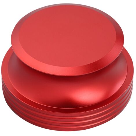 Pince de stabilisation en aluminium durable pour disques vinyle LP, poids d'appui métallique (Rouge)