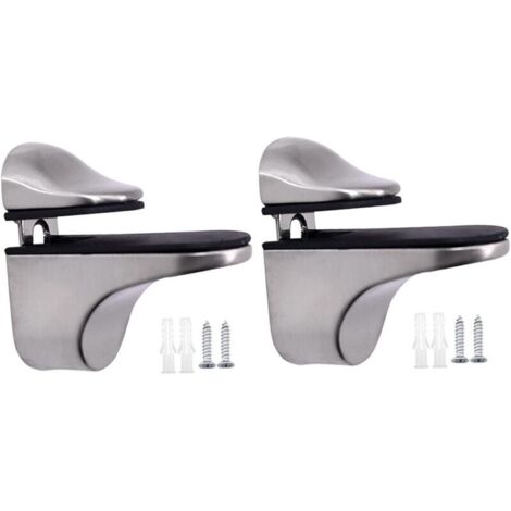 Pince de support pour étagère en verre, supports en verre pour bois de 3 à 21 mm, support pour étagères de salle de bain et de chambre, réparation de meubles, brossé