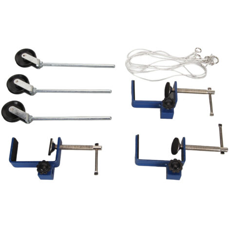 Pince de Table Renforcée en Métal avec Poulie Plastique, Serre-Joint Polyvalent pour Laboratoire de Physique