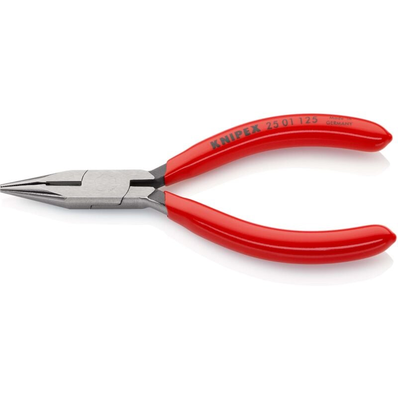 Knipex - 25 01 125 pour l'électronique et la mécanique de précision Pince plate à becs ronds droite Acier électrique Vana
