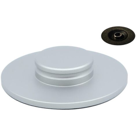 Pince d'équilibrage en alliage d'aluminium pour disque vinyle - Stabilisateur de platine avec petit trou - Argent