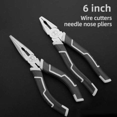 Pince Diagonal Multifonctionnelle Universelle, Pinces Fines, Outils de Quincaillerie Universels,2-piece