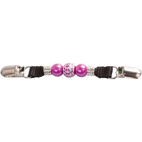 Pince dossard à perles Fuchsia