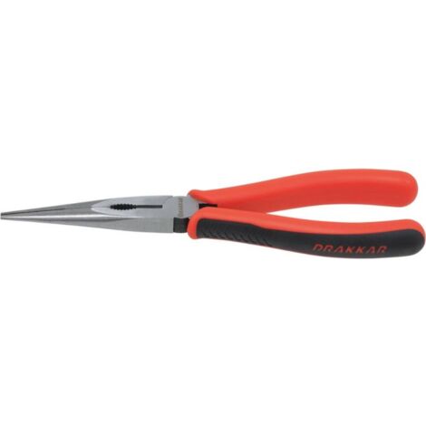 Pince droite bec 1/2rd noire 200mm/carte dt DRAKKAR TOOLS - 13737