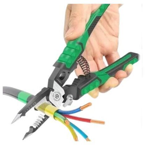 Pince Électricien 9 en 1 Multifonction Dénudage Coupure Sertissage Outils Pratiques