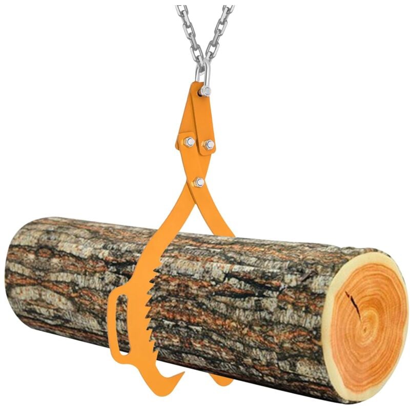 Pince forestière en acier au carbone, Pince de Levage de Grumes, pince à dos avec force de traction de 1000 kg pour troncs d'arbres jusqu'à 635 mm