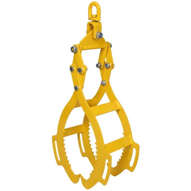 Wiltec - Grappin forestier pour Troncs – Ouverture max. 620 mm – Force max. 1200 kg – Outil pince de levage avec 4 Mandrins de serrage – Griffe Pince