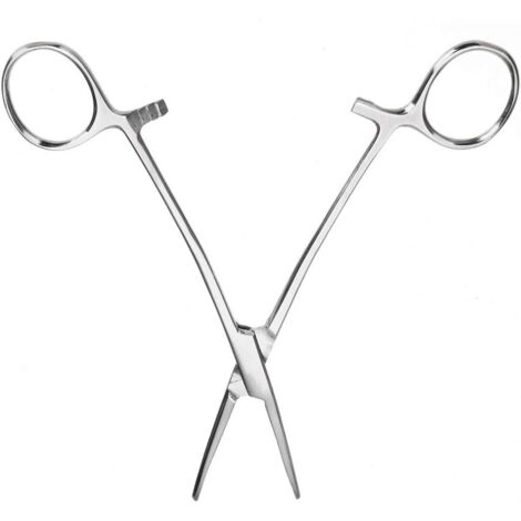 Pince hémostatique en acier inoxydable, pince pour retirer les poils d'animaux, pince à coton de 20 cm, arrache-hameçons, arrache-hameçons, pince à bouts droits