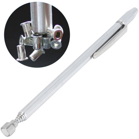 Pince magnétique telescopique LAN‑5006 Acier Inoxydable 2lb pour récupération de pièces métalliques et clippable au pocket