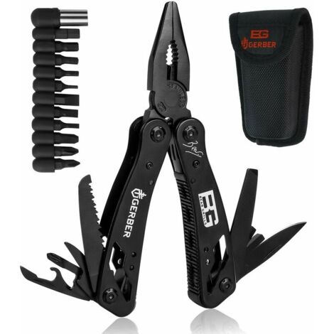 Pince multi-outils de poche 12 en 1, outil multifonction avec pince, couteau suisse militaire en acier inoxydable, ouvre-bouteille, tournevis, pince multi-usages pour la survie, le camping, la réparat