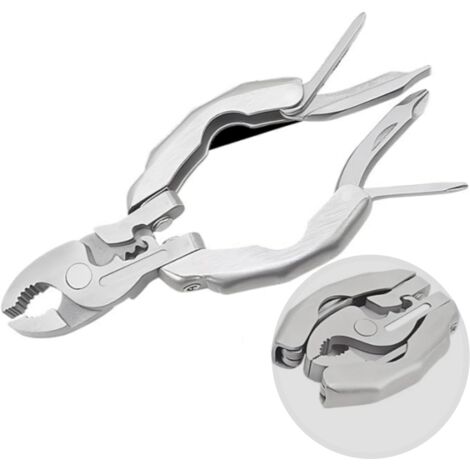 Pince multifonction 10 en 1 avec tournevis et ouvre-bouteille, ensemble d'outils pliables et portables EDC avec mousqueton pour activités de plein air, camping et réparations