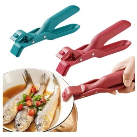 Pince multifonction anti-brûlure - Accessoires de cuisine - Silicone - Ergonomique - Prise en main stable