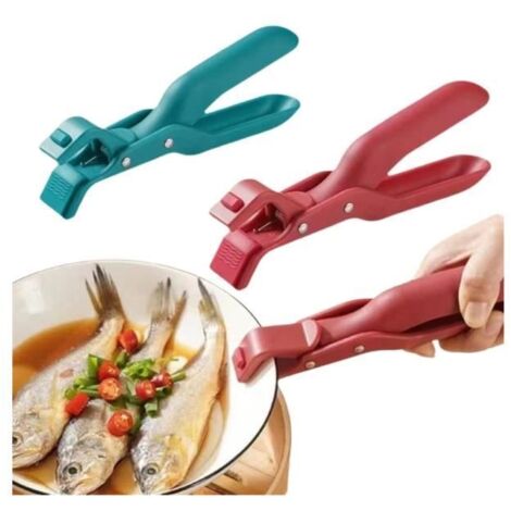 Pince multifonction anti-brûlure - Accessoires de cuisine - Silicone - Prise en main stable - Design ergonomique