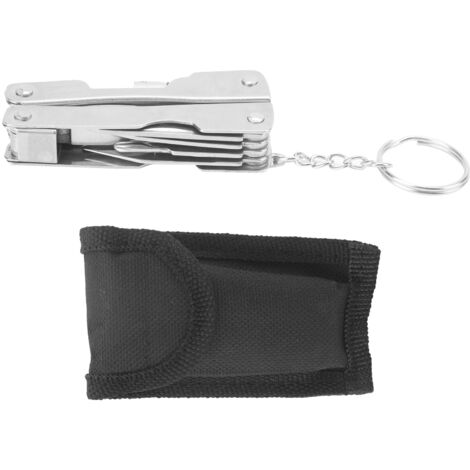 Pince Multifonction en Acier Alliage, Outil de Poche Mini pour Survie en Plein Air avec Lampe