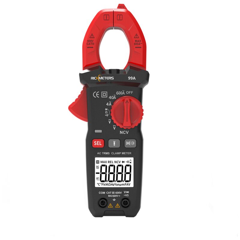 Lifcausal - Pince multimètre ac/dc 600A Multimètre numérique Courant Température Capacité Tension Résistance Multimètre