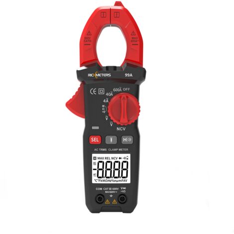 Pince multimètre numérique AC/DC 600 A courant température capacité tension résistance