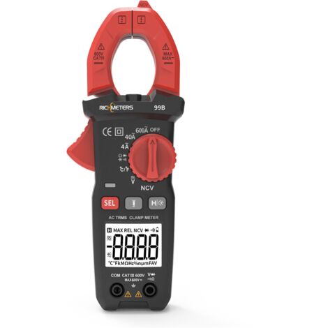 Pince multimètre numérique AC/DC 600 A courant température capacité tension résistance