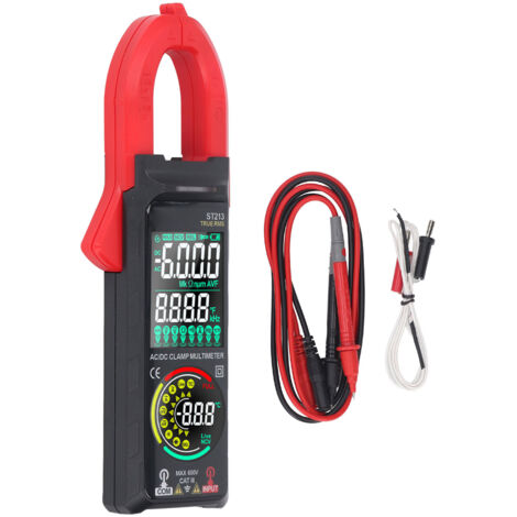 Pince multimètre numérique intelligente, double écran, testeur de tension de courant NCV DC AC avec lampe de poche